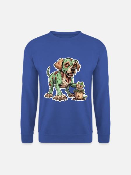 Zombie Dog Illustration - Unisex Sweatshirt - royal blue