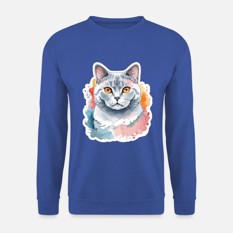 Britisch Kurzhaar Aquarell - Unisex Pullover - Royalblau