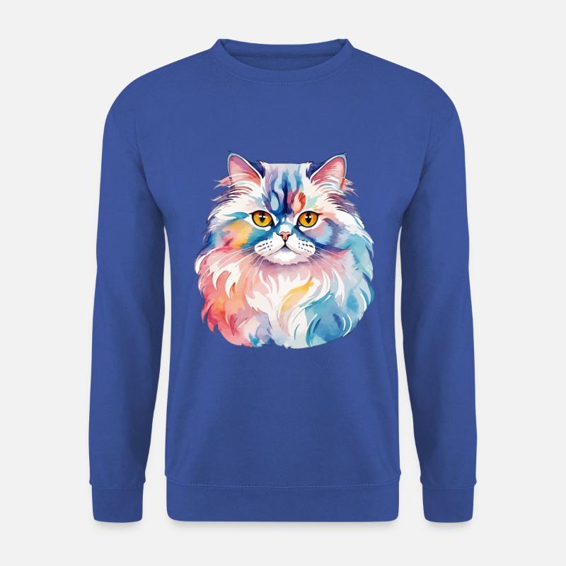 Perserkatze Wasserfarben - Unisex Pullover - Royalblau