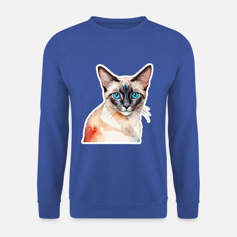 Siamkatze Wasserfarben - Unisex Pullover - Royalblau