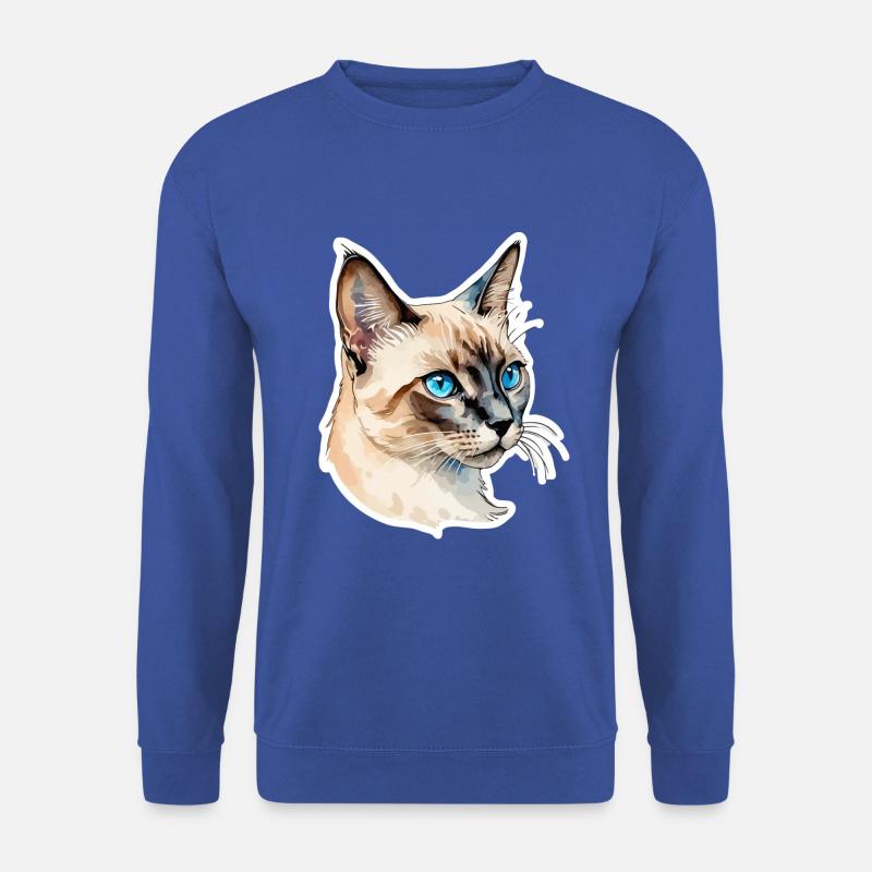 Siamkatze Wasserfarben - Unisex Pullover - Royalblau