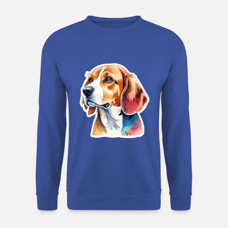 Beagle Wasserfarben - Unisex Pullover - Royalblau