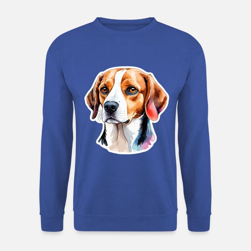 Beagle Wasserfarben - Unisex Pullover - Royalblau