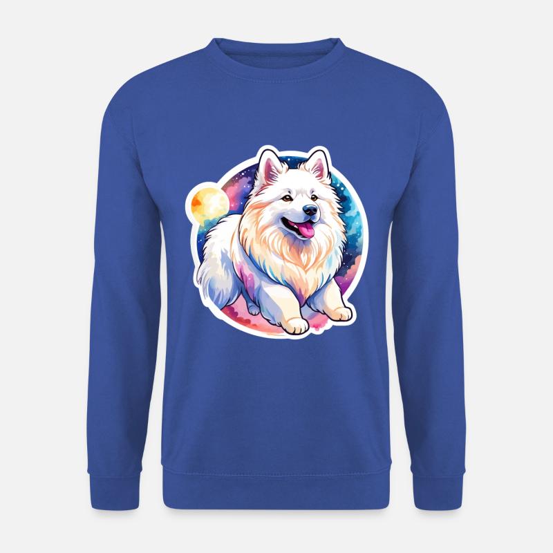 Samojede Wasserfarben - Unisex Pullover - Royalblau