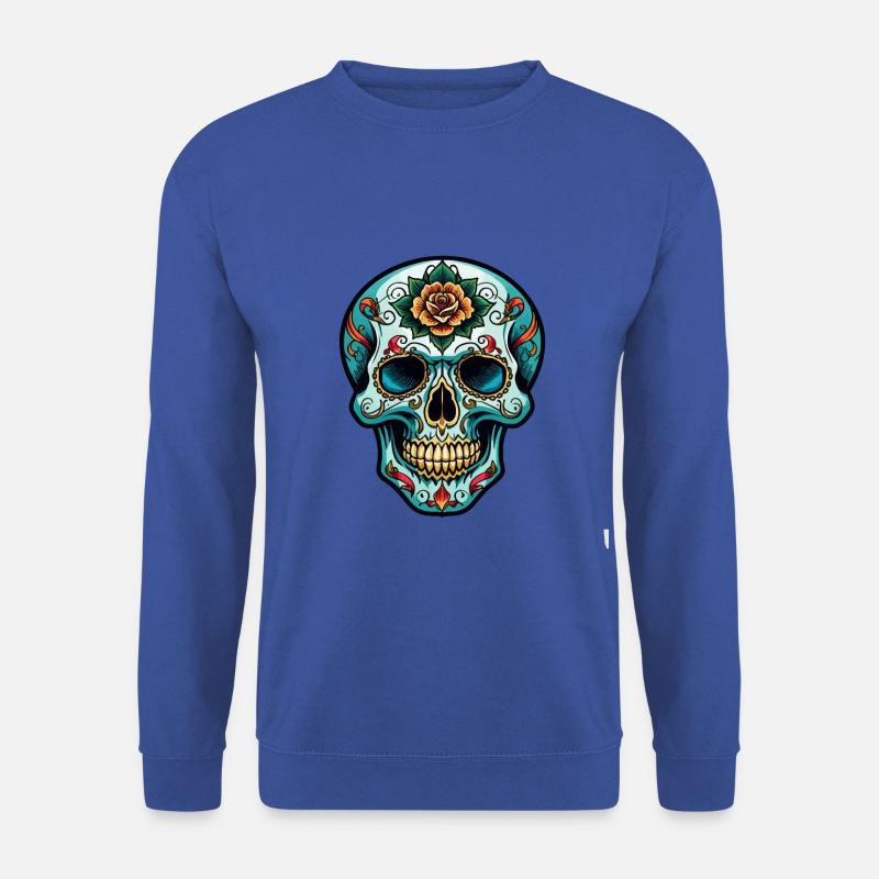 Totenkopf Neo Traditional - Unisex Pullover - Royalblau