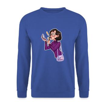 Rouge à lèvres TechPrincess - Sweat-shirt Unisexe - bleu royal - Devant - Alina (178cm) & Michal (187cm)