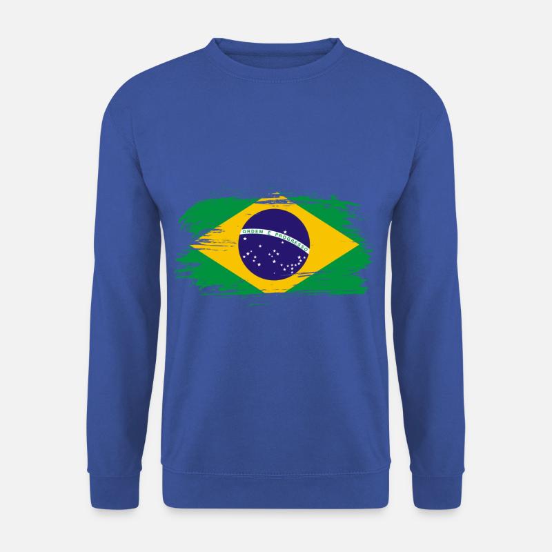 Brasilien Flagge - Unisex Pullover - Royalblau
