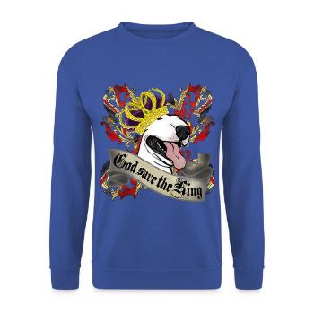 King Bull Terrier - Sweat-shirt Unisexe - bleu royal - Devant - Alina (178cm) & Michal (187cm)