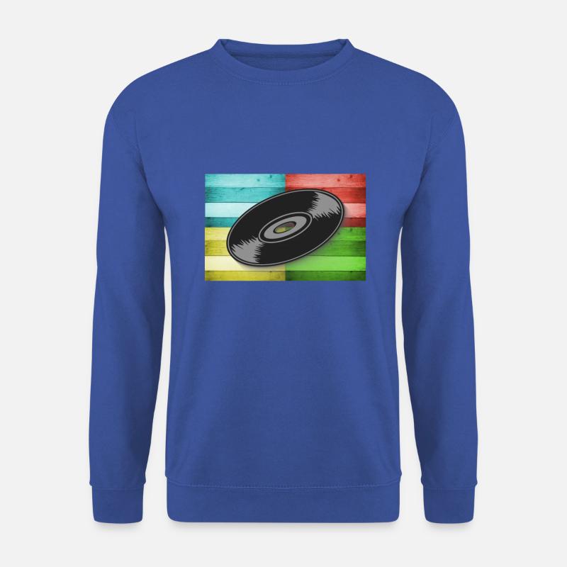 Vinyl auf Pop Art - Unisex Pullover - Royalblau