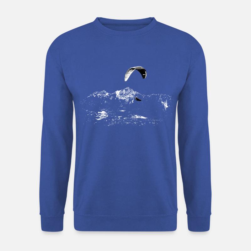 Bergpanorama Gleitschirm - Unisex Pullover - Royalblau