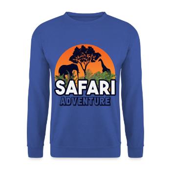 Safari Big Five - Sweat-shirt Unisexe - bleu royal - Devant - Alina (178cm) & Michal (187cm)