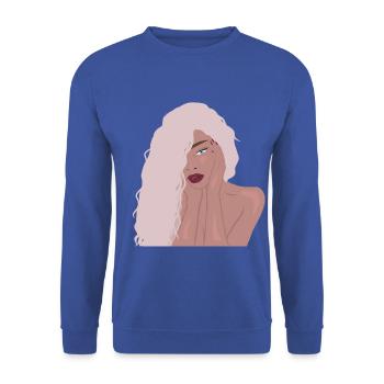 Sexy girl - Unisex Sweatshirt - royal blue - Front - Alina (178cm) & Michal (187cm)
