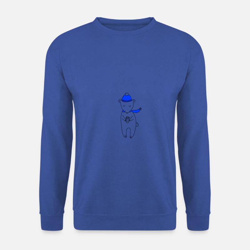 Eisbaer mit Schal - Unisex Pullover - Royalblau