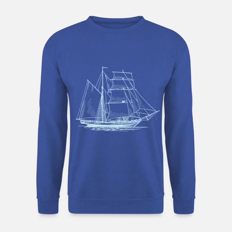 Light blue boat drawing - Unisex Sweatshirt - royal blue
