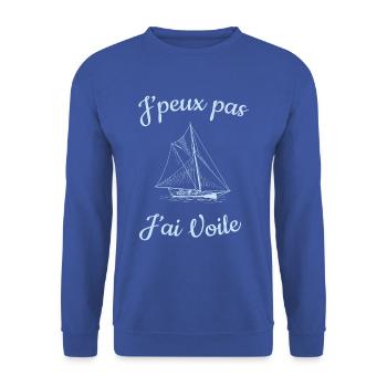Je peux pas j'ai Voile idée cadeau - Sweat-shirt Unisexe - bleu royal - Devant - Alina (178cm) & Michal (187cm)