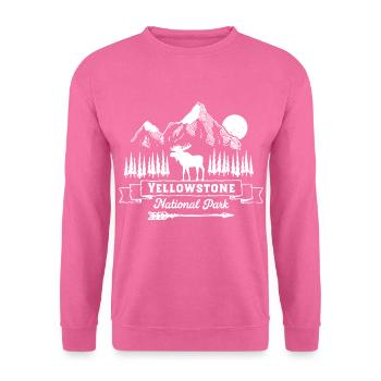 Yellowstone Nationalpark-Kleidungs-Kleid - Unisex Pullover - Pink - Vorne