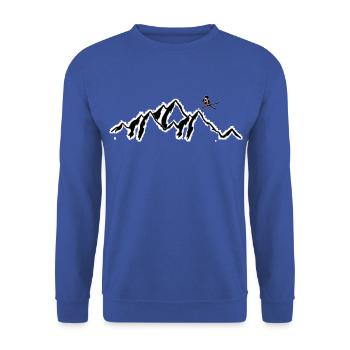 freeskier mountain - Sweat-shirt Unisexe - bleu royal - Devant - Alina (178cm) & Michal (187cm)
