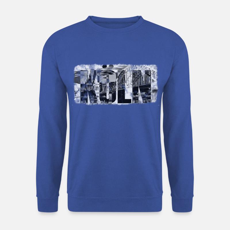 Köln Grunge schwarz weiß - Unisex Pullover - Royalblau