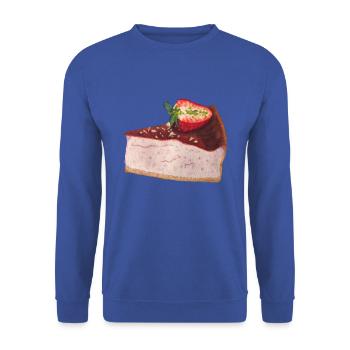 Strawberry Cake Cheesecake - Unisex Sweatshirt - royal blue - Front - Alina (178cm) & Michal (187cm)