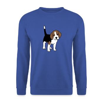 Beagle, puppy, dog - Unisex Sweatshirt - royal blue - Front - Alina (178cm) & Michal (187cm)