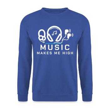 music - Sweat-shirt Unisexe - bleu royal - Devant - Alina (178cm) & Michal (187cm)