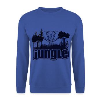Safari Big Five - Sweat-shirt Unisexe - bleu royal - Devant - Alina (178cm) & Michal (187cm)