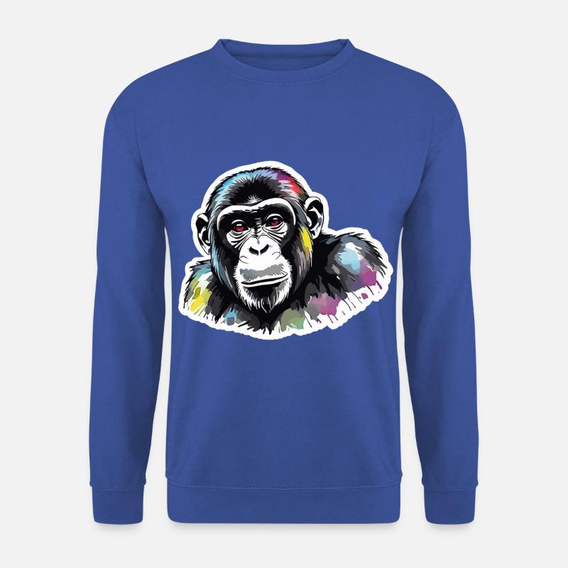 Affe Wasserfarben - Unisex Pullover - Royalblau