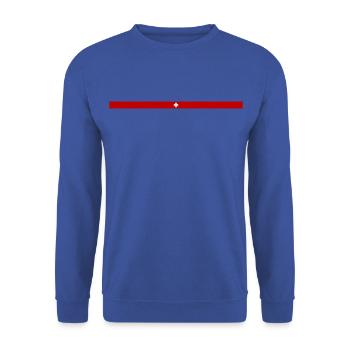 Swiss Flagge Schweiz Fahne - Unisex Pullover - Royalblau - Vorne - Alina (178cm) & Michal (187cm)