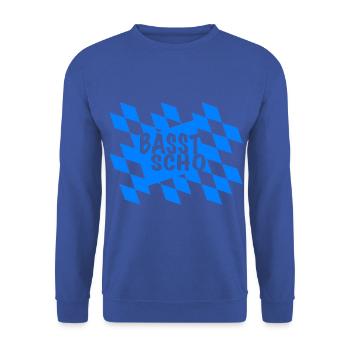 Bayern Basst Scho - Sweat-shirt Unisexe - bleu royal - Devant - Alina (178cm) & Michal (187cm)