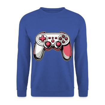 Controller Pink Red Illustration - Unisex Sweatshirt - royal blue - Front - Alina (178cm) & Michal (187cm)
