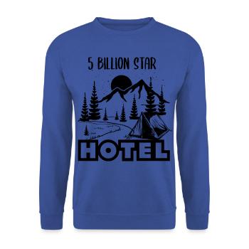 Camping sous les étoiles Camping Caravan Tente - Sweat-shirt Unisexe - bleu royal - Devant - Alina (178cm) & Michal (187cm)