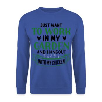 Hobby gardeners, fruit and vegetable gardeners - Unisex Sweatshirt - royal blue - Front - Alina (178cm) & Michal (187cm)