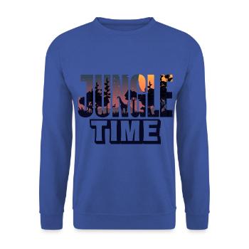 Safari Big Five - Sweat-shirt Unisexe - bleu royal - Devant - Alina (178cm) & Michal (187cm)