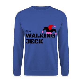 JECK JEAH - Unisex Pullover - Royalblau - Vorne - Alina (178cm) & Michal (187cm)