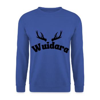 Wuidara - Unisex Pullover - Royalblau - Vorne - Alina (178cm) & Michal (187cm)