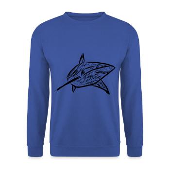 Shark - Unisex Sweatshirt - royal blue - Front - Alina (178cm) & Michal (187cm)