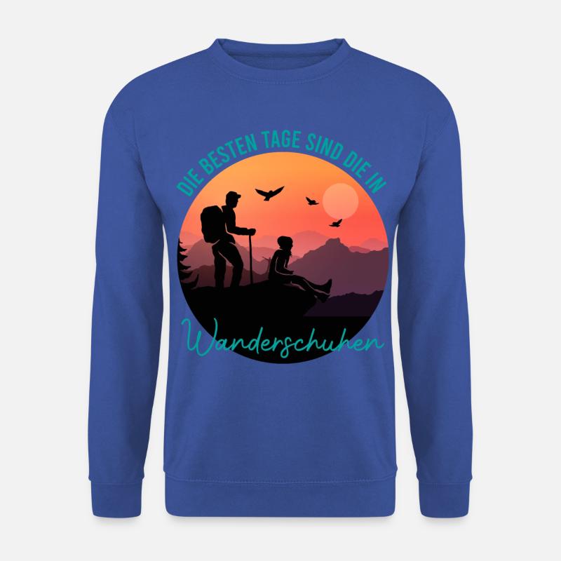 Die besten Tage Wander Geschenk wandern Geschenkid - Unisex Pullover - Royalblau