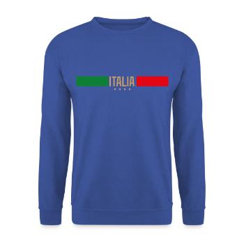 Italia - Geschenkidee fan football - Flagge - Unisex Pullover - Royalblau - Vorne - Alina (178cm) & Michal (187cm)