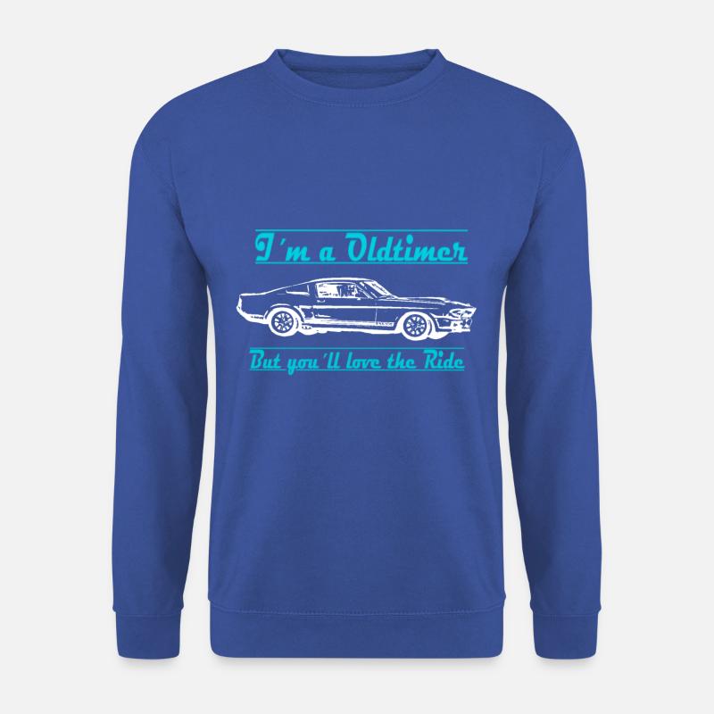 oldtimer white - Unisex Pullover - Royalblau