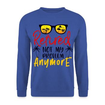 Locataire drôle de dicton, plus mon problème - Sweat-shirt Unisexe - bleu royal - Devant - Alina (178cm) & Michal (187cm)