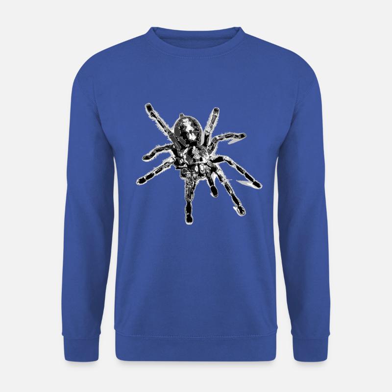 Tigerspinne schwarz, Spinne, - Unisex Pullover - Royalblau