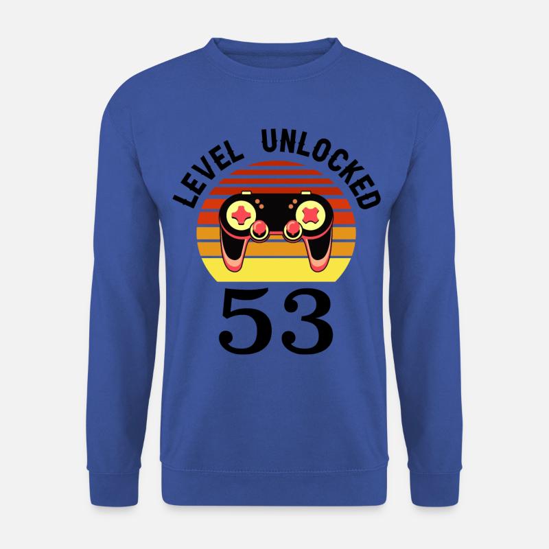 Level 53 unlocked 53 Birthday 53 years old - Unisex Sweatshirt - royal blue