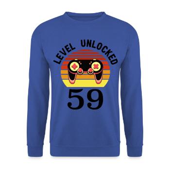 Level 59 unlocked 59 birthday 59 years old - Unisex Sweatshirt - royal blue - Front - Alina (178cm) & Michal (187cm)