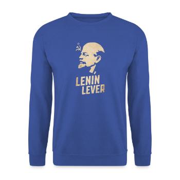 Lenin lebt - Unisex Pullover - Royalblau - Vorne - Alina (178cm) & Michal (187cm)