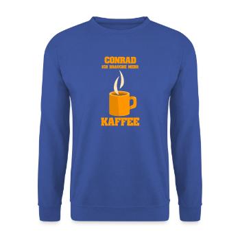Cafe Conrad - Unisex Pullover - Royalblau - Vorne - Alina (178cm) & Michal (187cm)