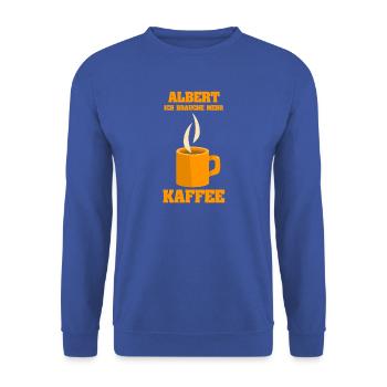 Albert - Unisex Pullover - Royalblau - Vorne - Alina (178cm) & Michal (187cm)