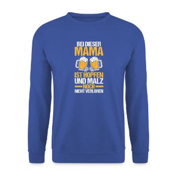 Bier Bierliebhaberin Mutter Mama - Unisex Pullover - Royalblau - Vorne - Alina (178cm) & Michal (187cm)