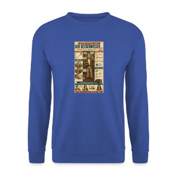 Der Besserwisser – ungefragt kompetent - Unisex Pullover - Royalblau - Vorne - Alina (178cm) & Michal (187cm)