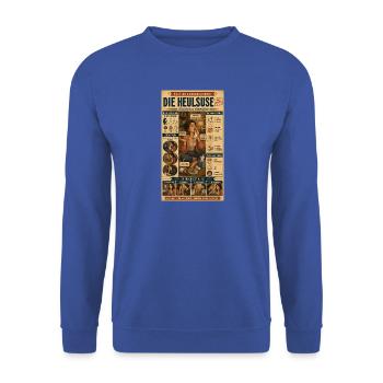 Die Heulsuse – Tränenreich und dramatisch - Unisex Pullover - Royalblau - Vorne - Alina (178cm) & Michal (187cm)