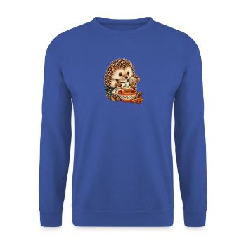 Igel mischt Gewürze - Unisex Pullover - Royalblau - Vorne - Alina (178cm) & Michal (187cm)